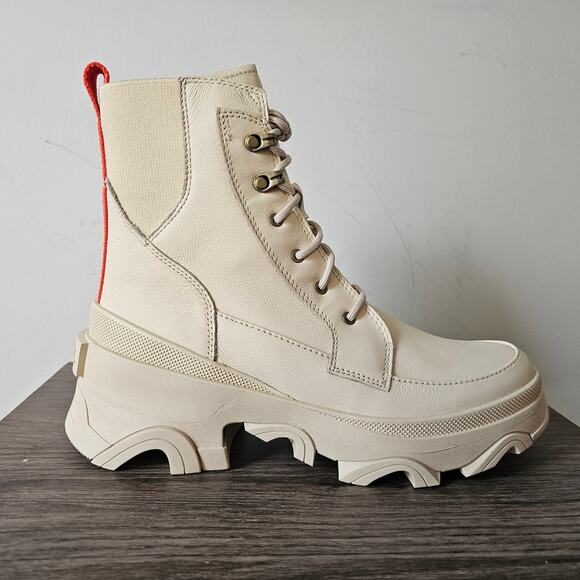 Sorel Women's Brex Lace Boot Size 9 Bleached Ceramic/Orange 1951211 NEW - Picture 5 of 10